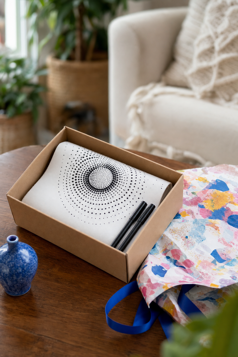 Eigen foto diamond painting kit als cadeau met inpakpapier