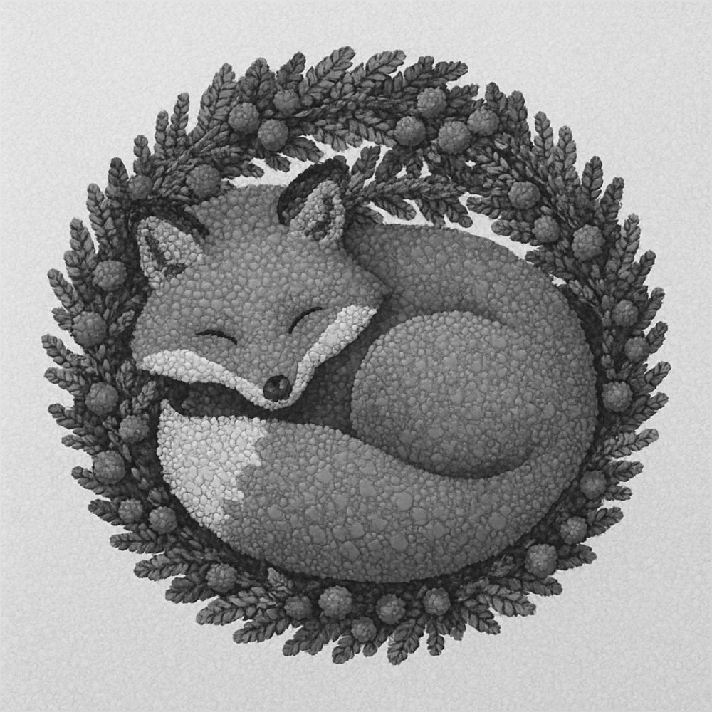 Festive Fox Wreath